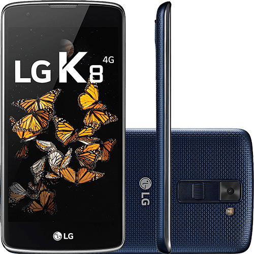 Tamanhos, Medidas e Dimensões do produto Smartphone LG K8 Dual Chip Android 6.0 Tela 5" 16GB 4G Câmera de 8MP - Indigo