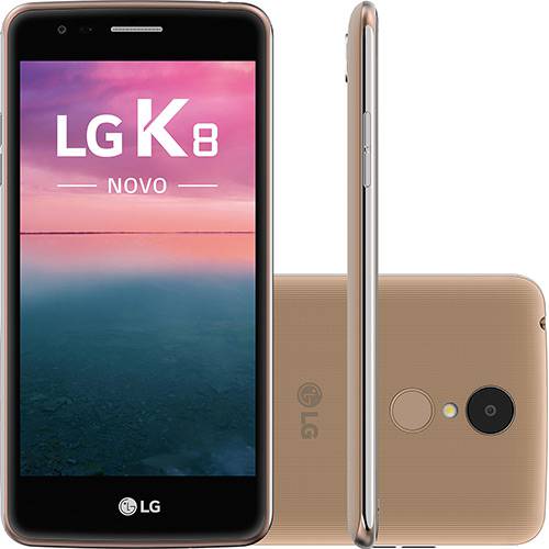 Tamanhos, Medidas e Dimensões do produto Smartphone LG K8 Dual Chip Android Tela 5" Quadcore 16GB 4G Wi-Fi Câmera 13MP - Dourado