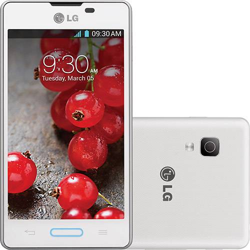 Tamanhos, Medidas e Dimensões do produto Smartphone LG OpTimus L5 II Desbloqueado Android 4.1 Tela 4" 4GB 3G Câmera 5MP 3G Wi-Fi - Branco