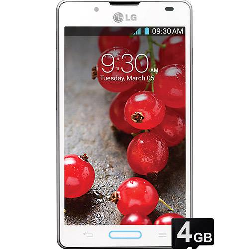 Tamanhos, Medidas e Dimensões do produto Smartphone LG OpTimus L7 II Desbloqueado Android 4.1 Tela 4.3" 4GB 3G Wi-Fi - Câmera 8MP - Branco