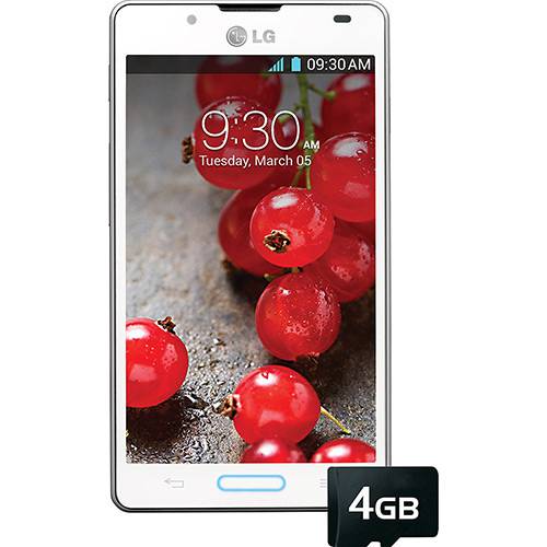 Tamanhos, Medidas e Dimensões do produto Smartphone LG OpTimus L7 II Desbloqueado Android 4.1 Tela 4.3" 4GB 3G Wi-Fi Câmera 8MP - Branco