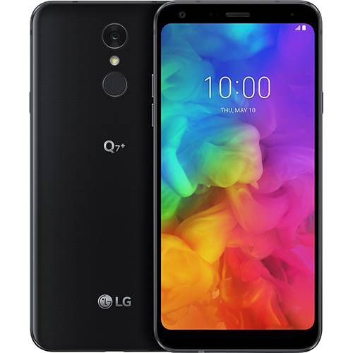 Tamanhos, Medidas e Dimensões do produto Smartphone LG Q7+ Dual Chip Android 8.1.0 Oreo Tela 5.5" Octa-Core 1.5 Ghz 64GB 4G Câmera 16MP com TV - Preto