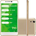 Tamanhos, Medidas e Dimensões do produto Smartphone Mirage 71s Dual Chip Android 5.1 Tela 5.5" Quad Core 8GB 3G Wi-Fi Câmera 8MP - Dourado