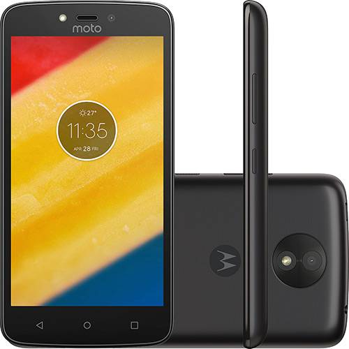 Tamanhos, Medidas e Dimensões do produto Smartphone Motorola Moto C Plus Dual Chip Android 7.0 Tela 5" Quad-Core 16GB 4G Wi-Fi Câmera 8MP - Preto