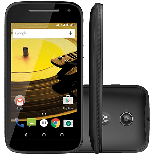 Tamanhos, Medidas e Dimensões do produto Smartphone Motorola Moto e (2ª Geração) Dual Chip Android 5.0 Tela 4.5" 8GB 3G Câmera 5MP - Preto