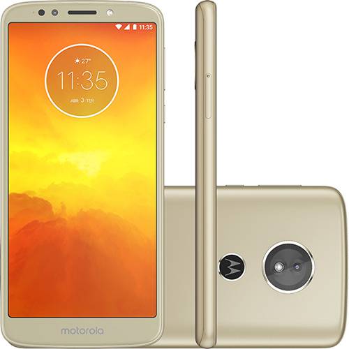 Tamanhos, Medidas e Dimensões do produto Smartphone Motorola Moto E5 32GB Nano Chip Android Tela 5.7" Qualcomm Snapdragon 425 4G Wi-Fi Câmera 13MP - Ouro