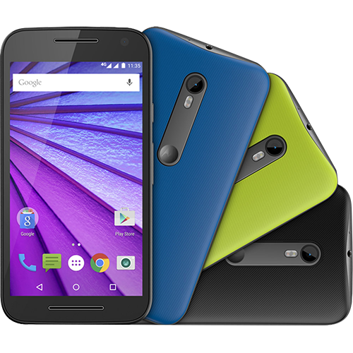 Tamanhos, Medidas e Dimensões do produto Smartphone Motorola Moto G (3ª Geração) Colors HDTV Dual Chip Android 5.1 Tela 5" 16GB 4G Câmera 13MP - Preto + 2 Capas