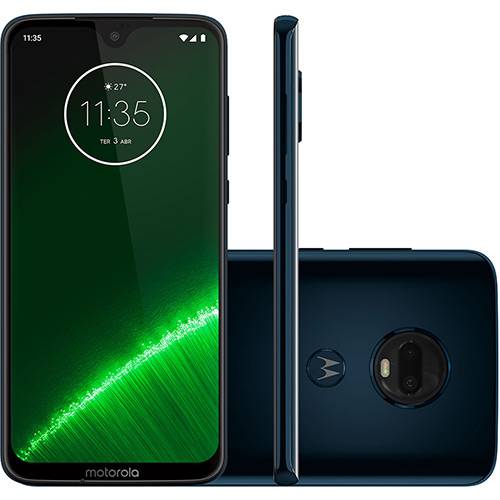 Tamanhos, Medidas e Dimensões do produto Smartphone Motorola Moto G7 Plus 64GB Dual Chip Android Pie - 9.0 Tela 6.3" 1.8 GHz Octa-Core 4G Câmera 16MP F1.7 + 5MP F1.9 (Dual Cam) - Indigo