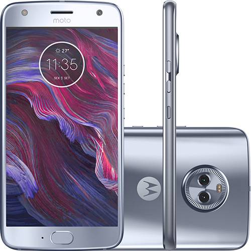 Tamanhos, Medidas e Dimensões do produto Smartphone Motorola Moto X4 Dual Cam Android 7.0 Tela 5.2" Octa-Core 32GB Wi-Fi 4G Câmera 12MP - Azul Topázio
