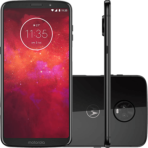 Tamanhos, Medidas e Dimensões do produto Smartphone Motorola Moto Z3 Play 128GB Dual Chip Android Oreo - 8.0 Tela 6" Octa-Core 1.8 GHz 4G Câmera 12 + 5MP (Dual Traseira) - Ônix
