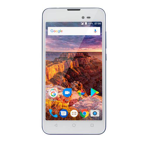 Tamanhos, Medidas e Dimensões do produto Smartphone Multilaser MS50L 3G QuadCore 1GB RAM Tela 5 Dual Chip Android 7 Azul - P9054