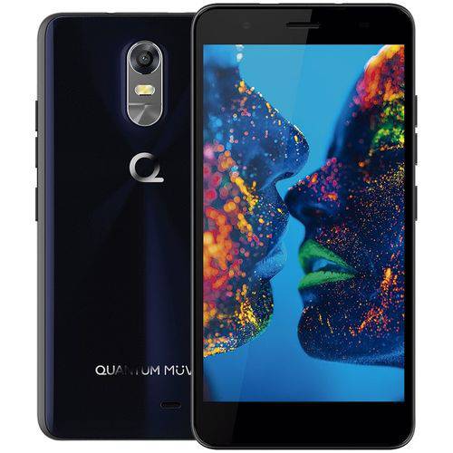 Tamanhos, Medidas e Dimensões do produto Smartphone Quantum MUV PRO 32GB Octa Core 4G Dual Chip Android 6.0 16 MP 5.5" - Azul