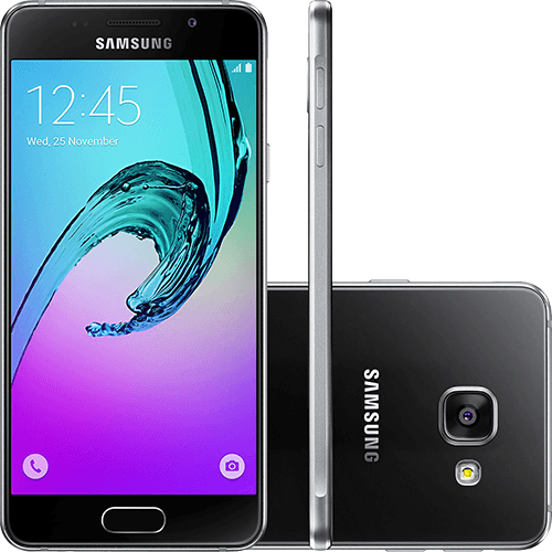 Tamanhos, Medidas e Dimensões do produto Smartphone Samsung Galaxy A3 Dual Chip Android 6.0 Tela 4.7" 16GB 4G Câmera 13MP - Preto
