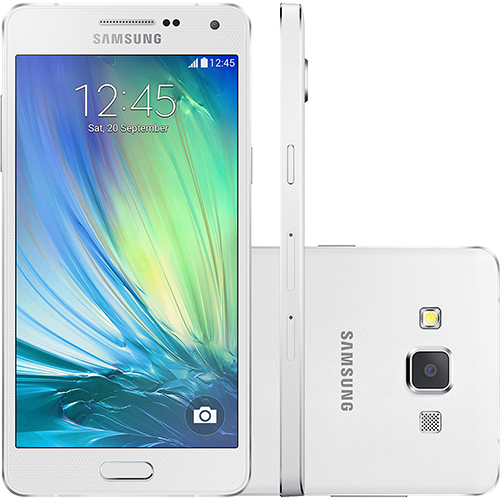 Tamanhos, Medidas e Dimensões do produto Smartphone Samsung Galaxy A5 Duos Dual Chip Android 4.4 Tela 5" 16GB 4G Câmera 13MP - Branco