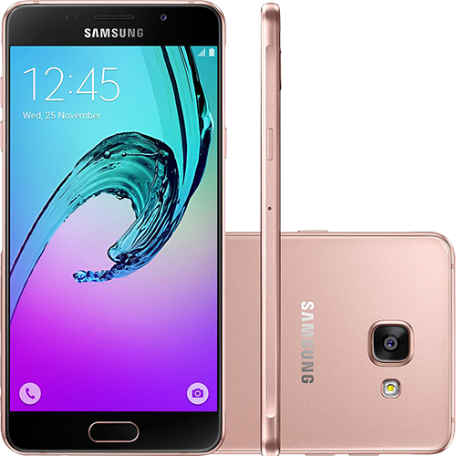 Tamanhos, Medidas e Dimensões do produto Smartphone Samsung Galaxy A7 2016 Dual Chip Android 5.1 Tela 5.5" 16GB 4G Câmera 13MP - Rosé