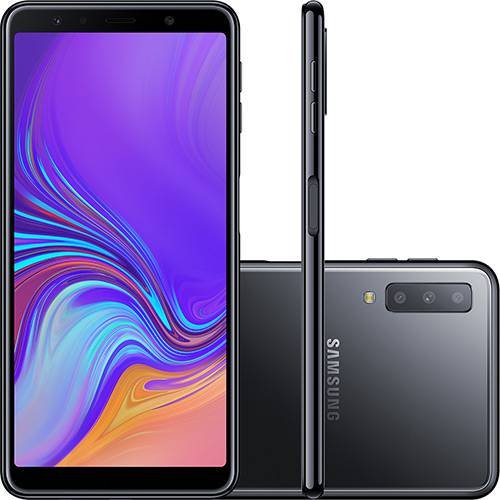 Tamanhos, Medidas e Dimensões do produto Smartphone Samsung Galaxy A7 64GB Dual Chip Android 8.0 Tela 6" Octa-Core 2.2GHz 4G Câmera Triple - Preto