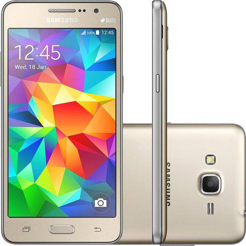 Tamanhos, Medidas e Dimensões do produto Smartphone Samsung Galaxy Grand Prime Dourado G532F/DS