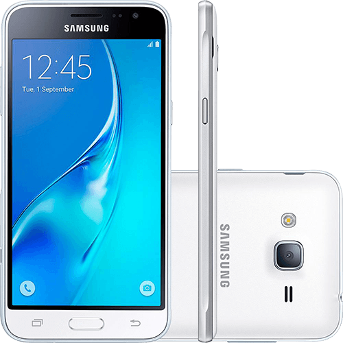 Tamanhos, Medidas e Dimensões do produto Smartphone Samsung Galaxy J3 Duos Dual Chip Android 5.1 Tela 5'' 8GB 4G Wi-Fi Câmera 8MP - Branco