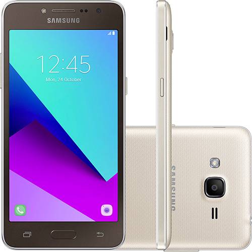 Tamanhos, Medidas e Dimensões do produto Smartphone Samsung Galaxy J2 Prime Dual Chip Android 6.0.1 Tela 5" Quad-Core 1.4 GHz 16GB 4G Câmera 8MP - Dourado