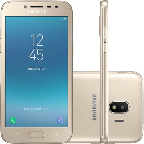 Tamanhos, Medidas e Dimensões do produto Smartphone Samsung Galaxy J2 Pro Dual Chip Android 7.1 Tela 5" Quad-Core 1.4GHz 16GB 4G Câmera 8MP - Dourado