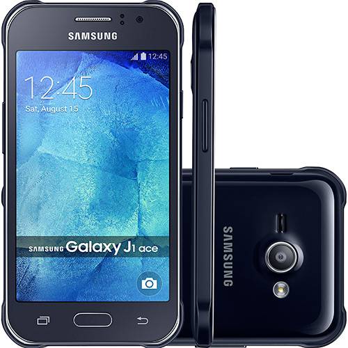 Tamanhos, Medidas e Dimensões do produto Smartphone Samsung Galaxy J1 Ace Duos Dual Chip Desbloqueado Android 4.4 Tela 4.3" 4GB 3G Câmera 5MP - Preto