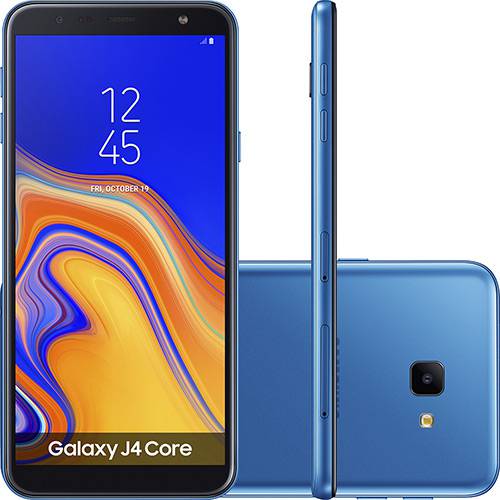 Tamanhos, Medidas e Dimensões do produto Smartphone Samsung Galaxy J4 Core 16GB Nano Chip Android Tela 6" Quad-Core 1.4GHz 4G Câmera 8MP - Azul