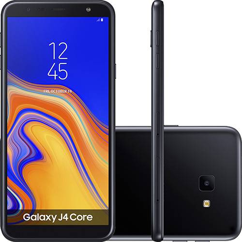 Tamanhos, Medidas e Dimensões do produto Smartphone Samsung Galaxy J4 Core 16GB Nano Chip Android Tela 6" Quad-Core 1.4GHz 4G Câmera 8MP - Preto