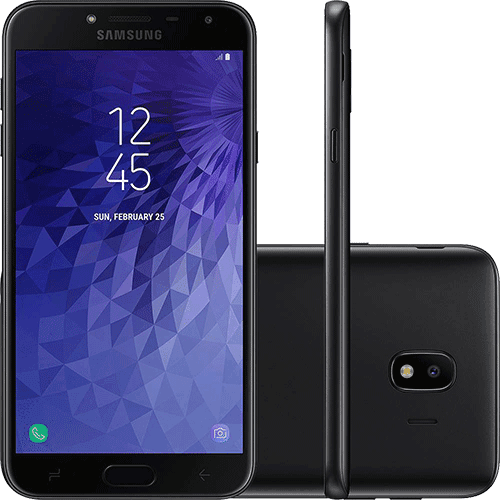 Tamanhos, Medidas e Dimensões do produto Smartphone Samsung Galaxy J4 32GB Dual Chip Android 8.0 Tela 5.5" Quad-Core 1.4GHz 4G Câmera 13MP - Preto
