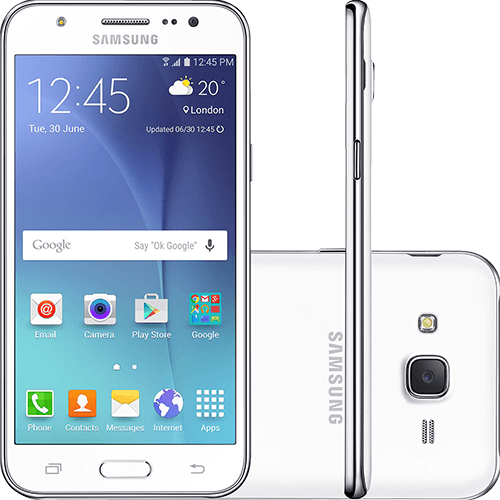 Tamanhos, Medidas e Dimensões do produto Smartphone Samsung Galaxy J5 Duos Dual Chip Android 5.1 Tela 5" 16GB 4G Wi-Fi Câmera 13MP - Branco