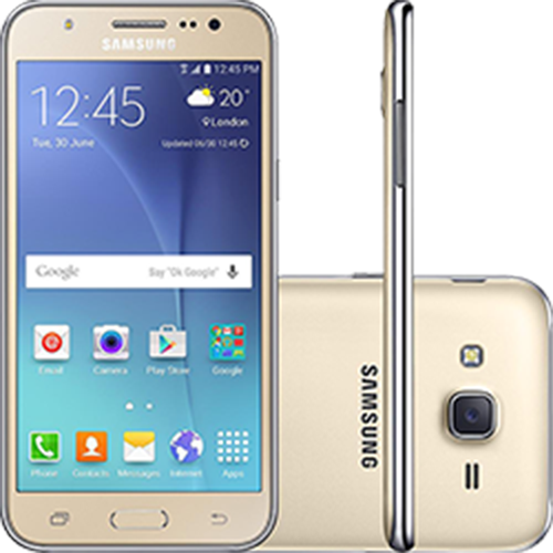 Tamanhos, Medidas e Dimensões do produto Smartphone Samsung Galaxy J5 Duos Dual Chip Android 5.1 Tela 5" 16GB 4G Wi-Fi Câmera 13MP - Dourado