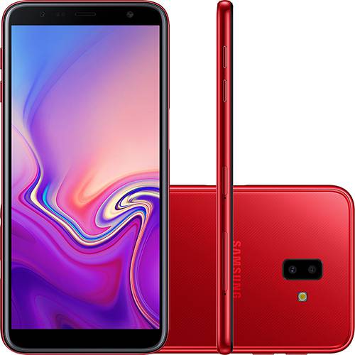 Tamanhos, Medidas e Dimensões do produto Smartphone Samsung Galaxy J6+ 32GB Dual Chip Android Tela Infinita 6" Quad-Core 1.4GHz 4G Câmera 13 + 5MP (Traseira) - Vermelho