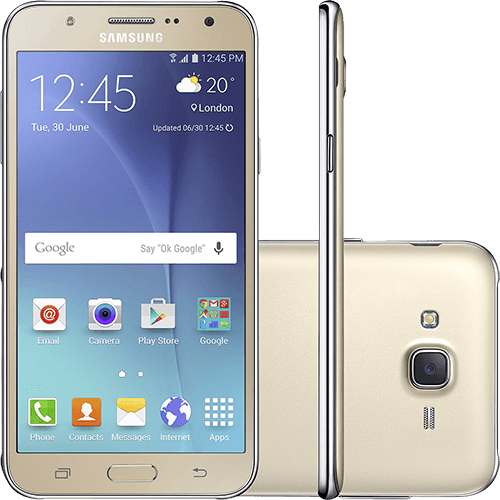 Tamanhos, Medidas e Dimensões do produto Smartphone Samsung Galaxy J7 Duos Dual Chip Android 5.1 Tela 5.5" 16GB 4G Câmera 13MP - Dourado