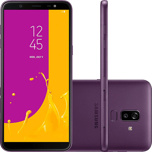 Tamanhos, Medidas e Dimensões do produto Smartphone Samsung Galaxy J8 64GB Dual Chip Android 8.0 Tela 6" Octa-Core 1.8GHz 4G Câmera 16MP F1.7 + 5MP F1.9 (Dual Cam) - Violeta