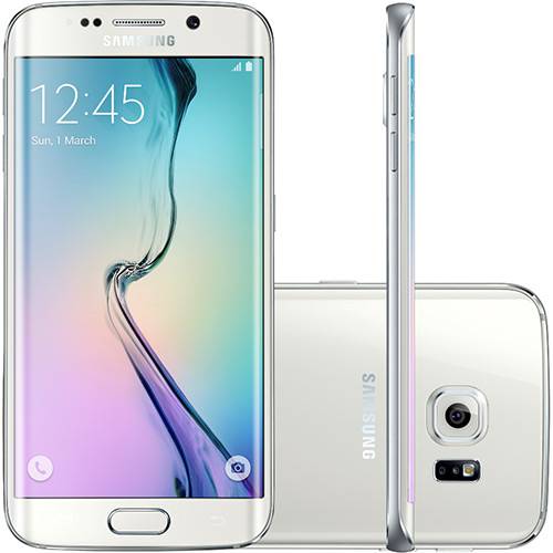 Tamanhos, Medidas e Dimensões do produto Smartphone Samsung Galaxy S6 Edge Desbloqueado Vivo Android 5.0 Tela 5.1" 64GB 4G 16MP - Branco