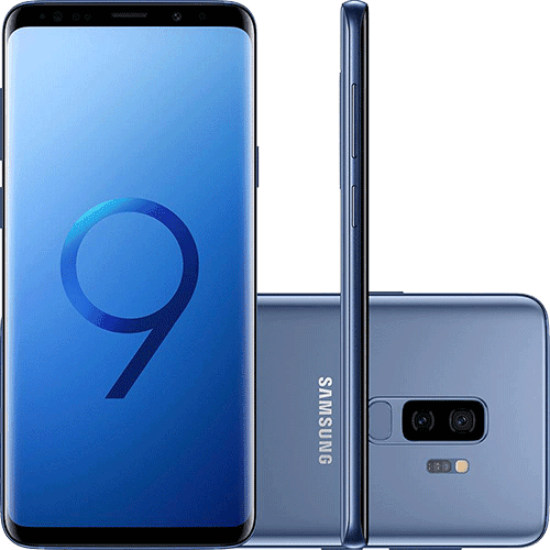Tamanhos, Medidas e Dimensões do produto Smartphone Samsung Galaxy S9+ Dual Chip Android 8.0 Tela 6.2" Octa-Core 2.8GHz 128GB 4G Câmera 12MP Dual Cam - Azul