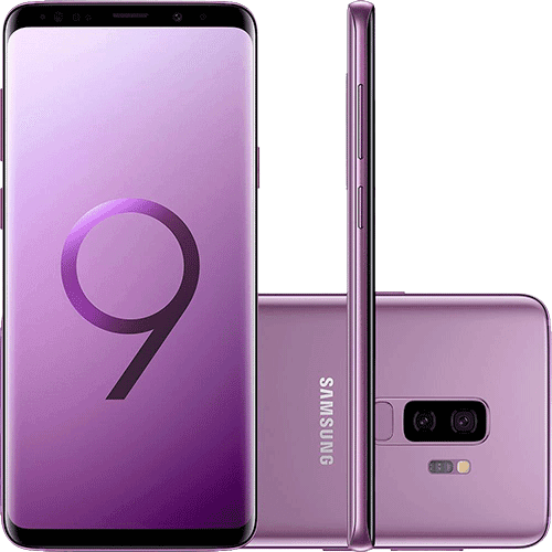 Tamanhos, Medidas e Dimensões do produto Smartphone Samsung Galaxy S9+ Dual Chip Android 8.0 Tela 6.2" Octa-Core 2.8GHz 128GB 4G Câmera 12MP Dual Cam - Ultravioleta
