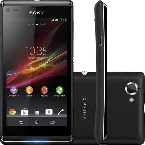 Tamanhos, Medidas e Dimensões do produto Smartphone Sony Xperia L Android 4.1 Tela 4.3" 8GB 3G Wi-Fi Câmera 8MP - Preto