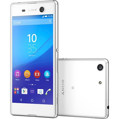 Tamanhos, Medidas e Dimensões do produto Smartphone Sony Xperia M5 Dual Chip Android 5.0 Tela 5" 16GB 4G Câmera 21MP - Branco