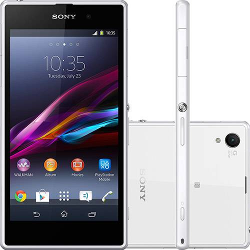 Tamanhos, Medidas e Dimensões do produto Smartphone Sony Xperia Z1 Android Tela 5" 16GB 4G Câmera 20MP - Branco