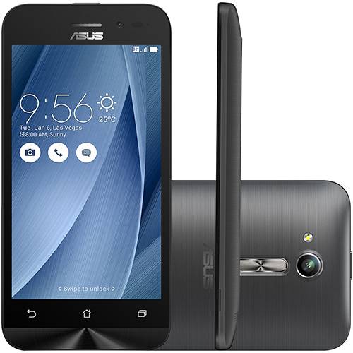 Tamanhos, Medidas e Dimensões do produto Smartphone Zenfone Go Dual Chip Android 5.1 Tela 4,5'' 8GB 3G Câmera 5MP- Prata