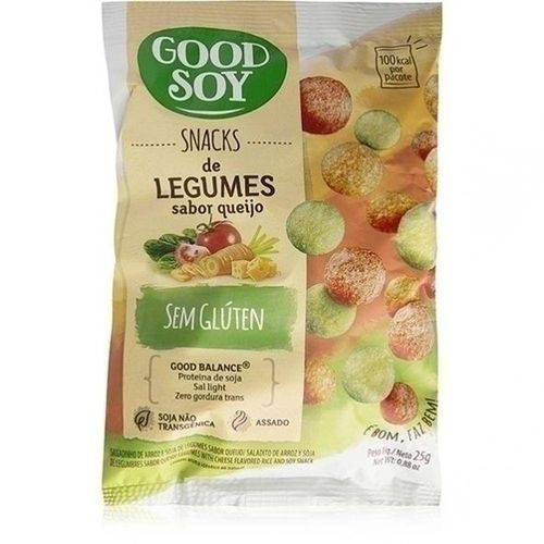 Tamanhos, Medidas e Dimensões do produto Snack de Soja Legumes ao Queijo 25g Good Soy