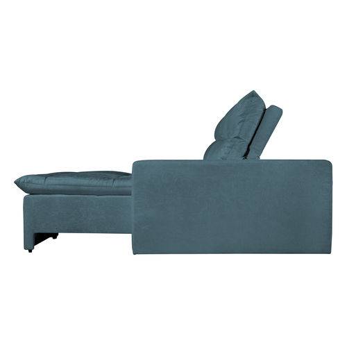 Tamanhos, Medidas e Dimensões do produto Sofá 4 Lugares Miró com Pillow Retrátil e Reclinável Suede Amassado Azul - Rifletti