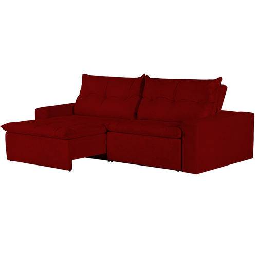 Tamanhos, Medidas e Dimensões do produto Sofá 4 Lugares Miró com Pillow Retrátil e Reclinável Suede Amassado Vermelho - Rifletti