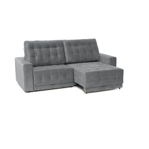 Tamanhos, Medidas e Dimensões do produto Sofa 4 Lugares Net Max Assento Retratil e Reclinavel Suede Grafite 2,44M (L) - Netsofas