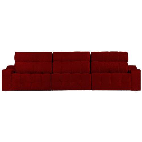 Tamanhos, Medidas e Dimensões do produto Sofá 6 Lugares Connect Retrátil e Reclinável Suede Amassado Vermelho - Rifletti