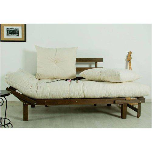 Tamanhos, Medidas e Dimensões do produto Sofá Cama Futon com Almofadas Cru 1854.2 Country Comfort Nogueira - Mão & Formão