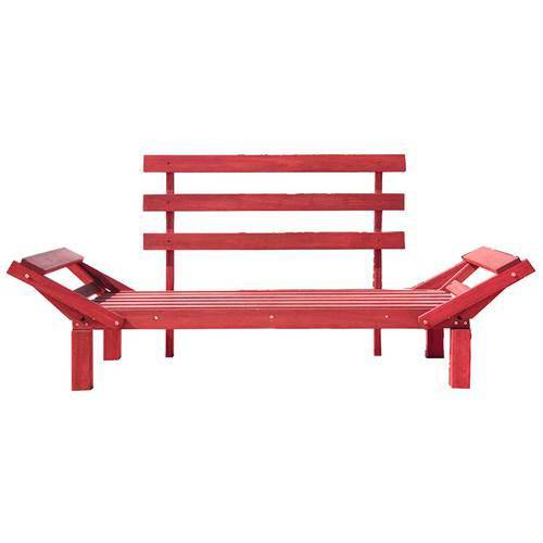 Tamanhos, Medidas e Dimensões do produto Sofá Cama Futon Country Comfort Stain Vermelho - Mão & Formão