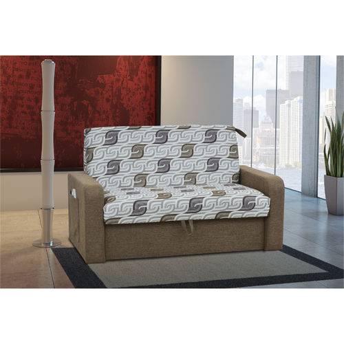 Tamanhos, Medidas e Dimensões do produto Sofa Cama Matrix Daiane com Baú Jserrano Marrom/Estampado