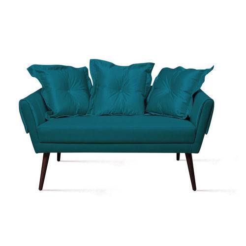 Tamanhos, Medidas e Dimensões do produto Sofa Charm Linha Moderna 2 Lugares Azul Esverdeado - Daf