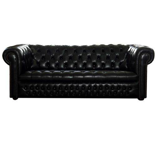 Tamanhos, Medidas e Dimensões do produto Sofa Chesterfield 3lug. Modelo K Courissimo Preto